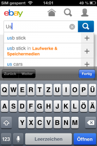 Beispiel Auto-Suggest ebay